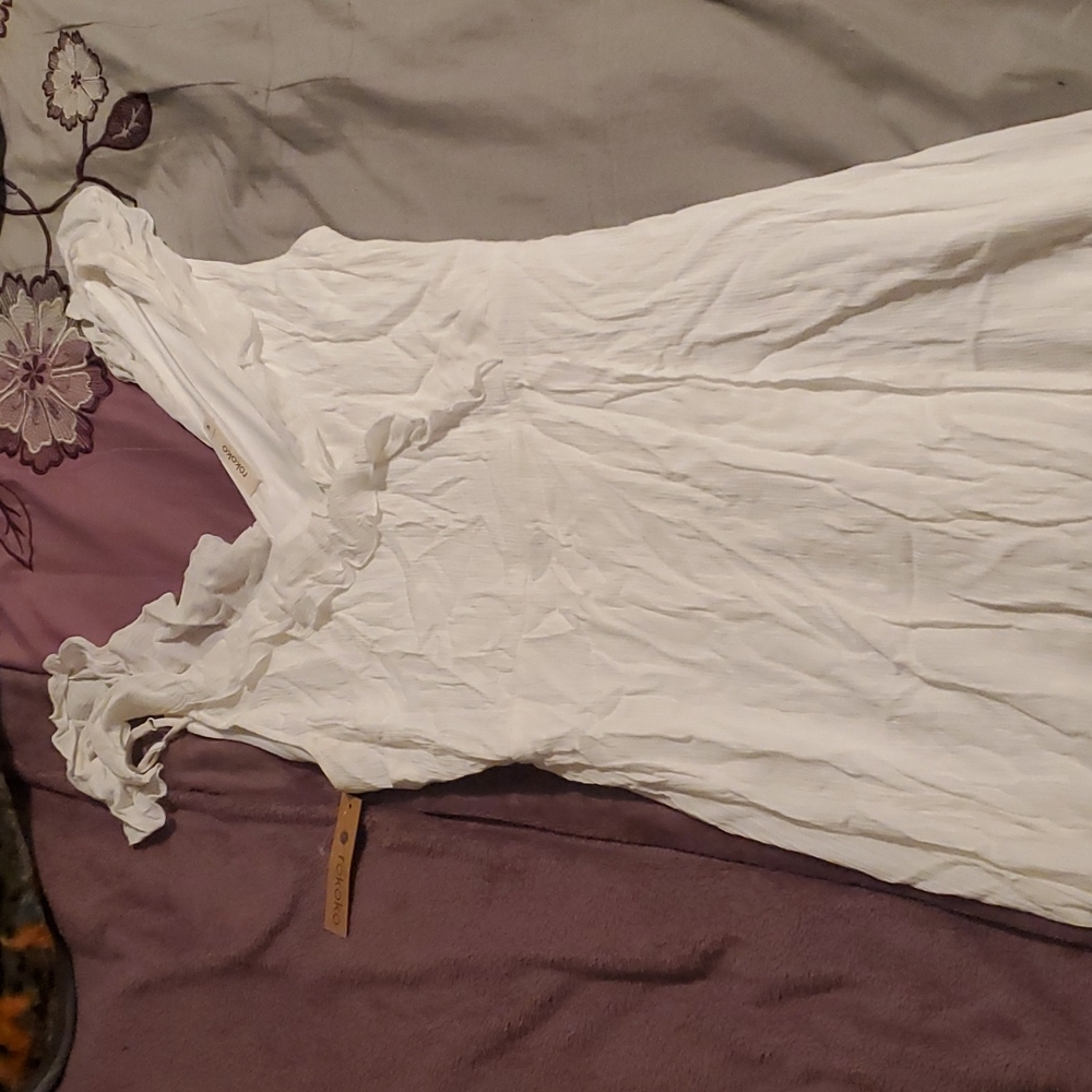 All white maxi dress